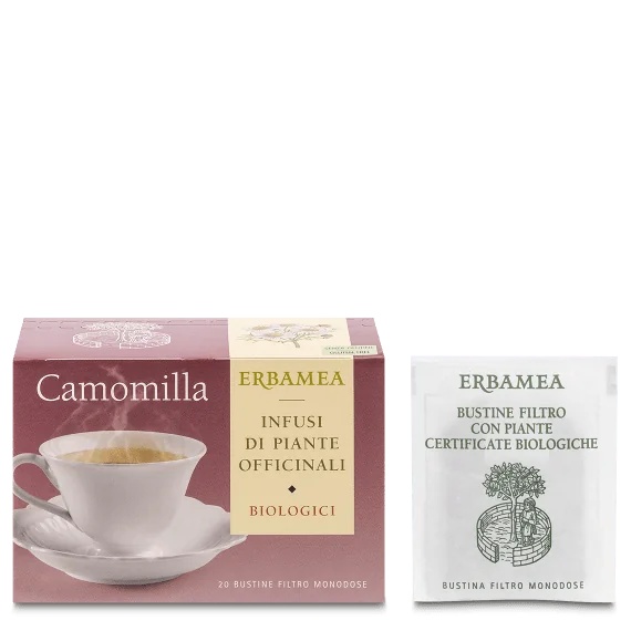 ERBAMEA Tisane bio à la camomille Erbamea, 20 sachets, infusion apaisante