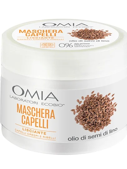 OMIA Omia Ecobio Vlas Haarmasker 250 ml Voor pluizig en onhandelbaar haar