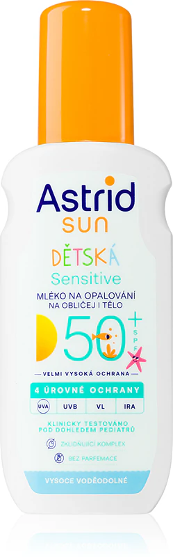 Protetor solar Astrid Sun Sensitive para crianças FPS 50+