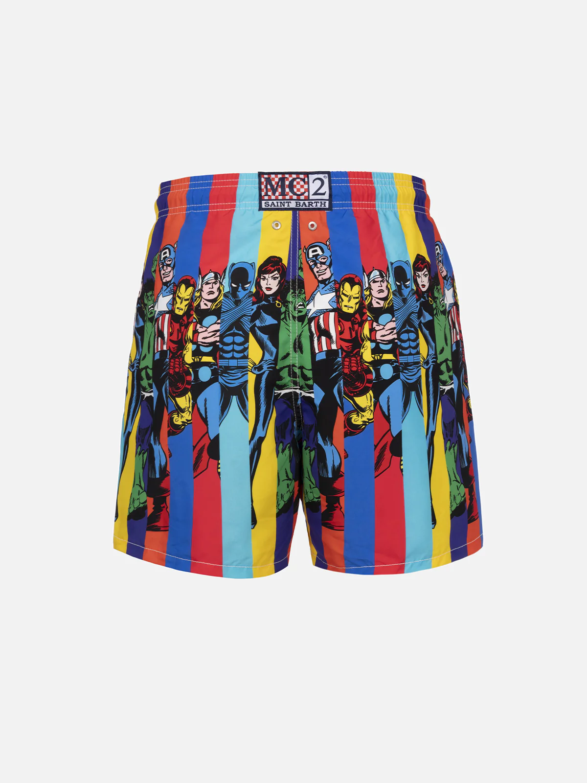 Men's Gustavia Mid-Length Swim Shorts | Marvel Special Edition Print | Elastic & Adjustable | Classic Fit | Sustainable Swimwear | MC2 Saint Barth