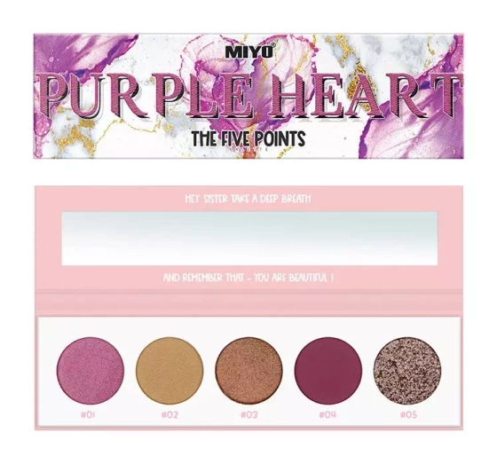 Miyo Five Points Color Box Edition paleta cieni 27 Purple Heart 6,5g