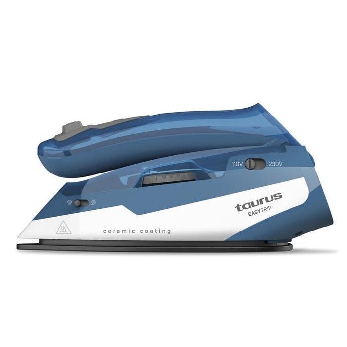Iron - TAURUS - EasyTrip - Dual Voltage 120-240V - 900-1100W - Ceramic Soleplate