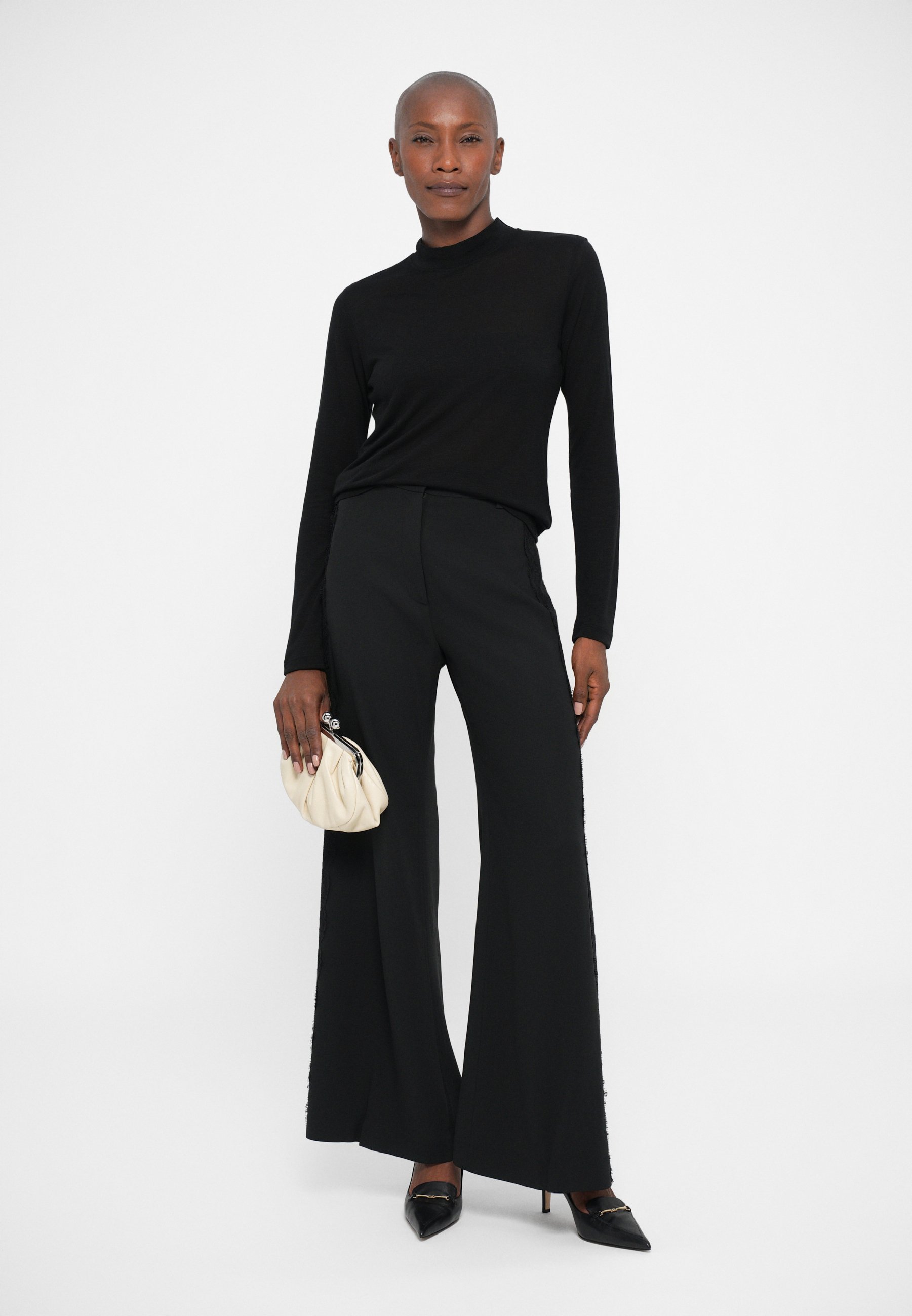 Filippa K MOCK NECK - Haut à manches longues - noir