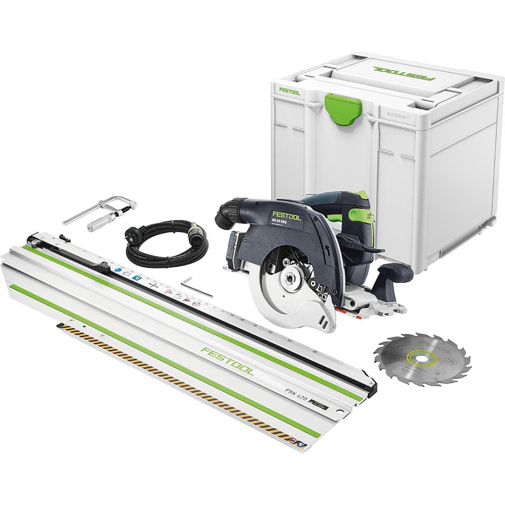 FESTOOL HK 55 160 mm Kreissäge im Systainer mit 420 mm Querträger 576132