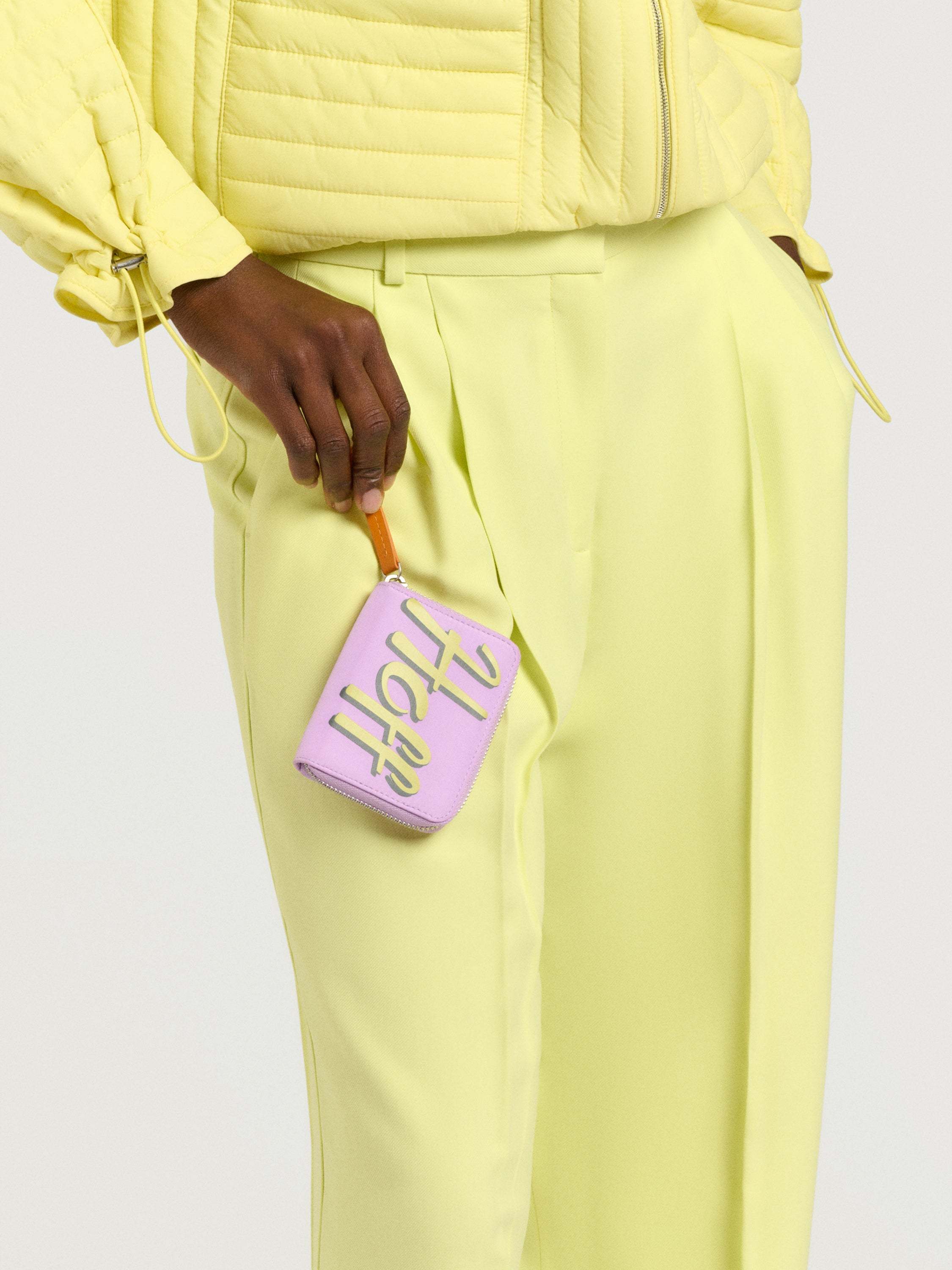 CARTERA NYLON LOGO LILA