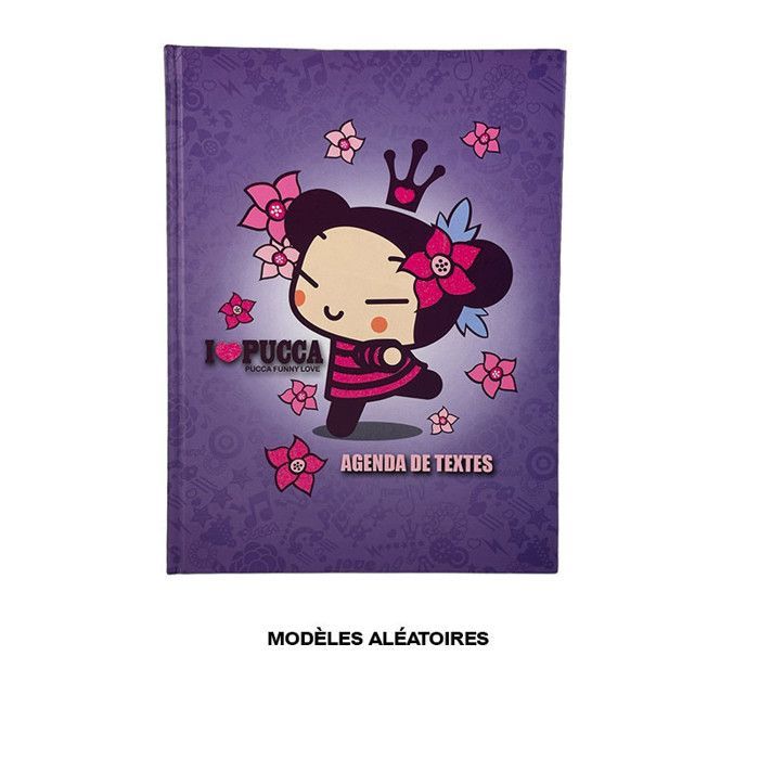 Notizbuch – Schule – 17 x 22 cm – Pucca – Rosa oder Lila – 1 Seite pro Tag