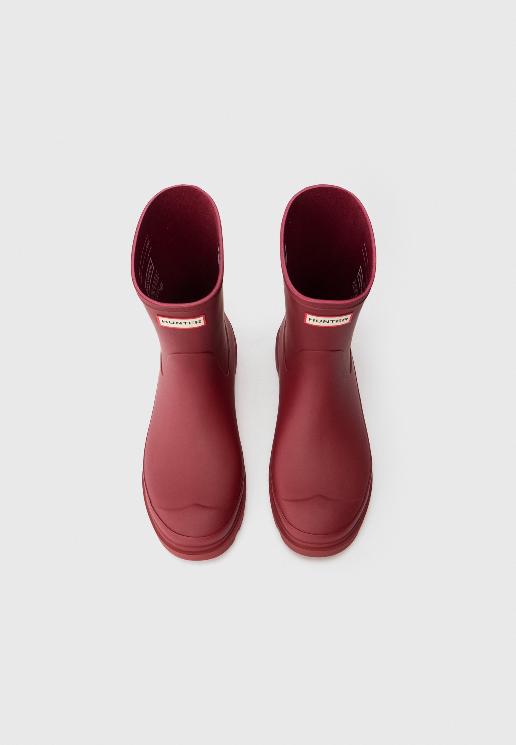 Hunter ORIGINAL DOWNPOUR SHORT UNISEXE - Bottes en caoutchouc - merlot