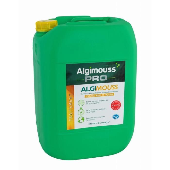 Algimouss Tratamento Curativo e Preventivo para Telhados, Paredes e Fachadas 30 L - 001004 Algimouss