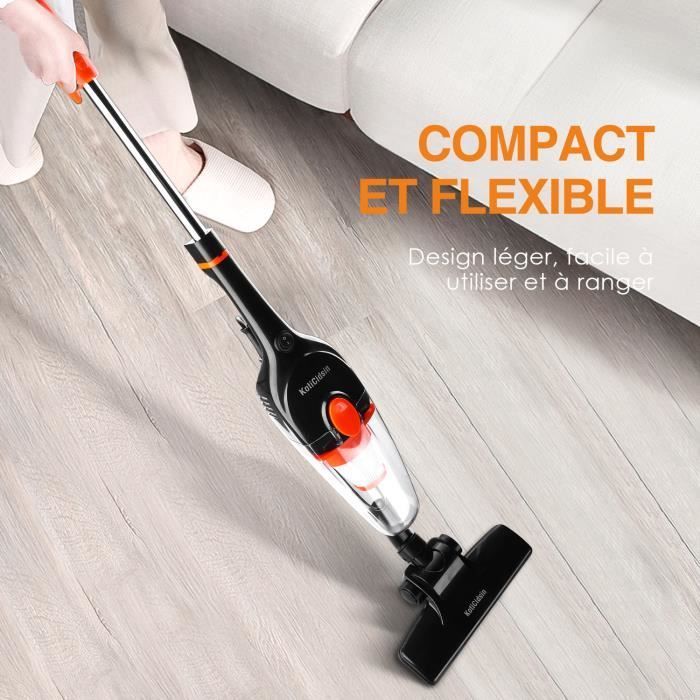 KotiCidsin Stick Vacuum Cleaner, 2-in-1 Corded Handheld Vacuum, 800W/16Kpa Suction Power, HEPA Filtration, Black