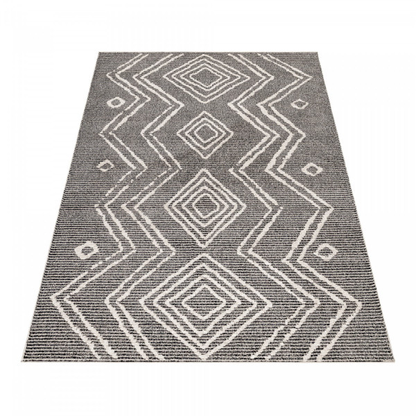 Dywan poliestrowy Berber antracyt 80 cm x 150 cm