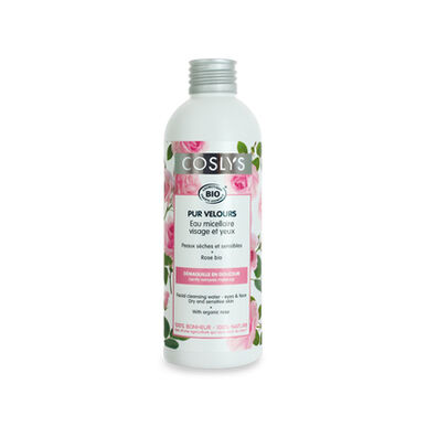 Agua micelar Coslys Pur Velours para rostro y ojos, piel seca y sensible, 200 ml