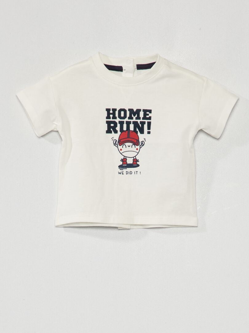 Camiseta de manga corta de punto - BLANCA