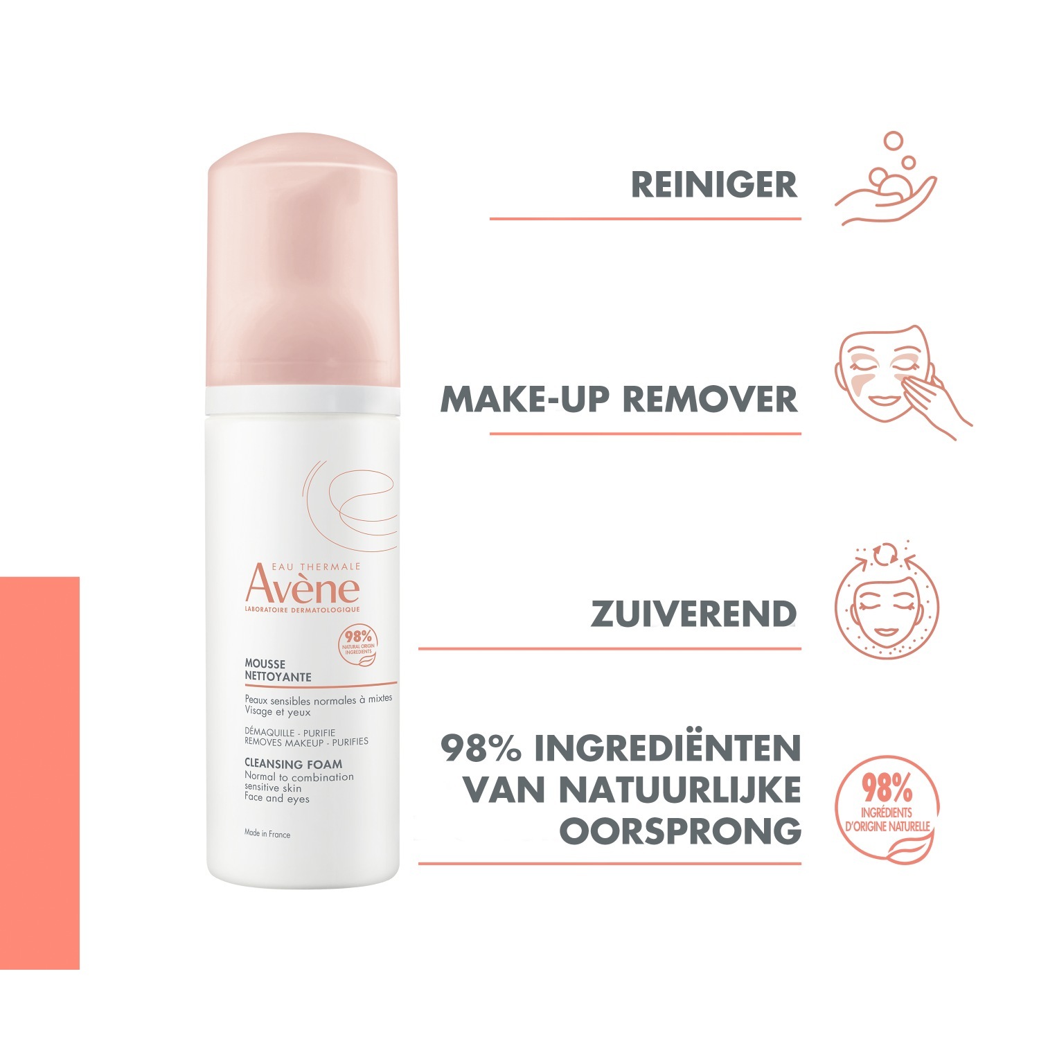 Avène čistilna pena za obraz Les Essentiels Les Essentiels čistilna pena – 50 ml