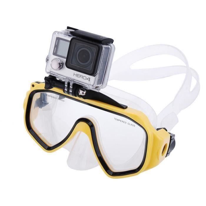 Kameramontering Dykkermaske Scuba Snorkel Svømmebriller Til GoPro Hero 2 3 3+ 4 Gul
