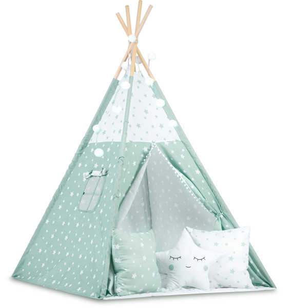 TIPI namiot dla dzieci TEEPEE Girlanda Poduszki Nukido
