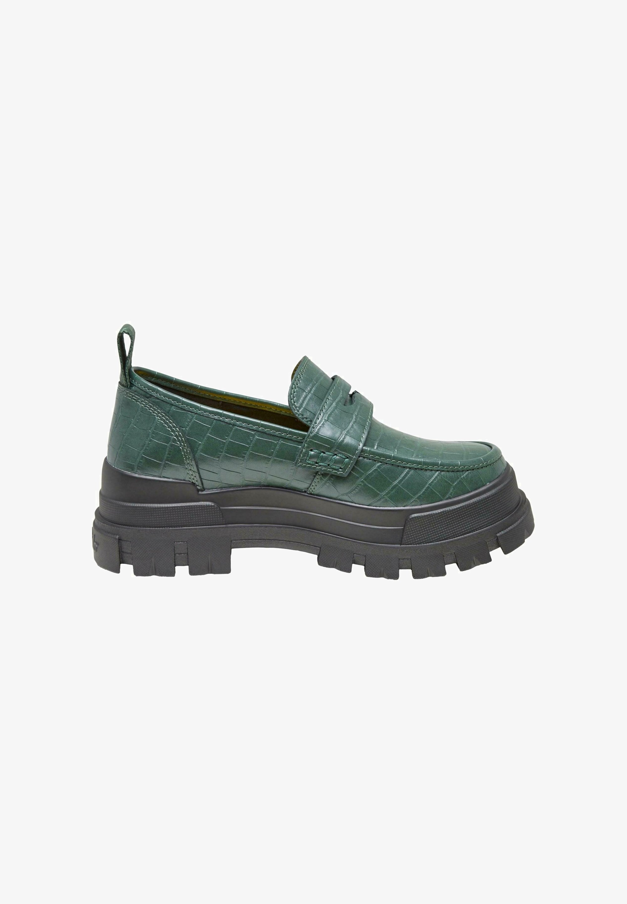 Buffalo Slip-ons - groene krokodillenprint