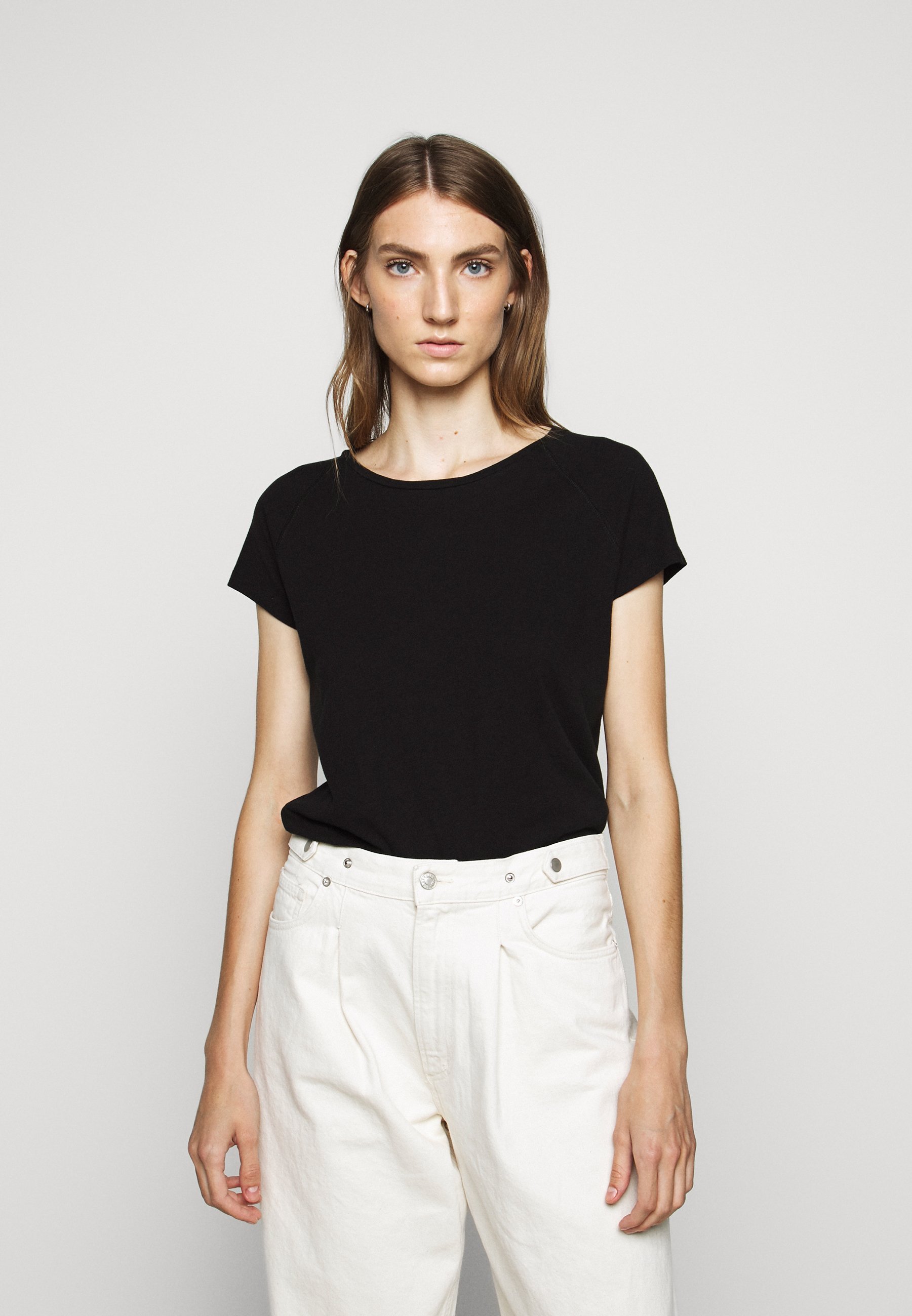 GESCHLOSSEN Basic-T-Shirt - schwarz
