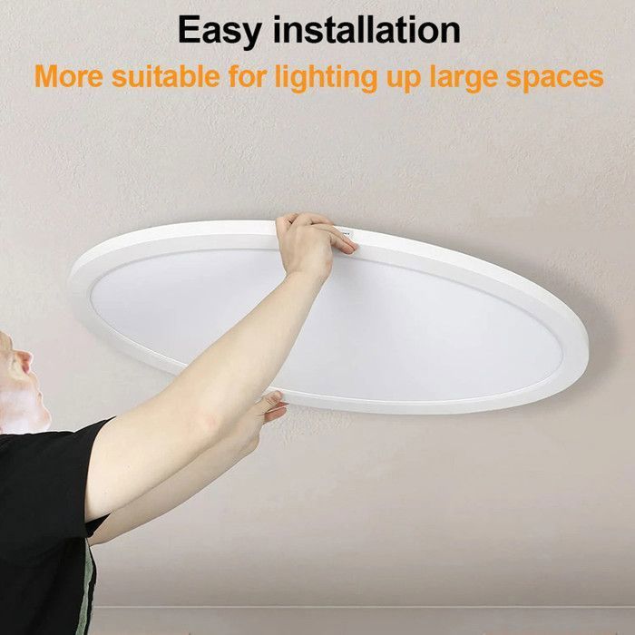 Plafonnier LED de plafond Couleur Réglable - Lampe de Salle de Bain - Moderne Rond Ultra-mince pour Cuisine Chambre Salon, 48W