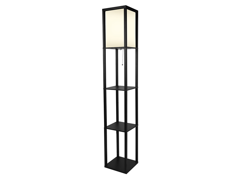 Lampa podłogowa KB Desil drewniana czarna