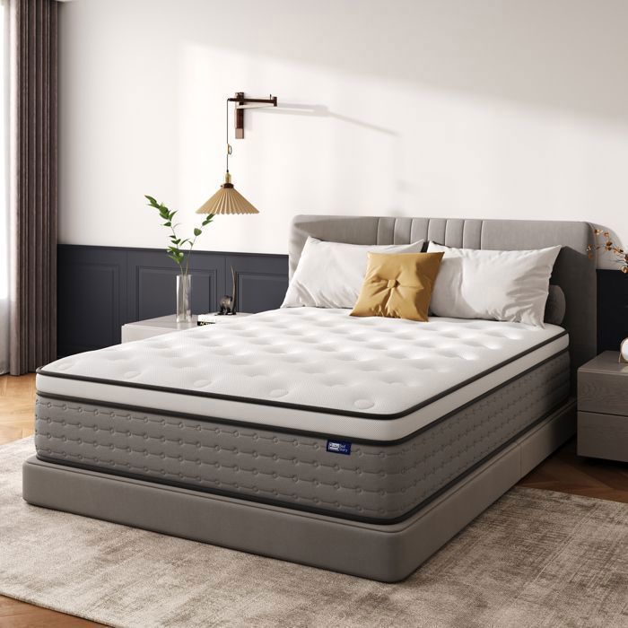BedStory 90x190x30 cm springmatras, traagschuim, stil, antislip, 7 ondersteuningszones