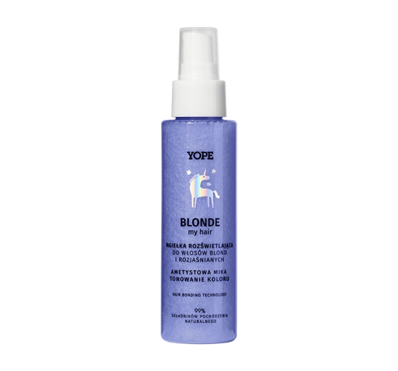 Yope Blonde My Hair rozświetlająca mgiełka do włosów blond i rozjaśnianych Ametyst 100ml