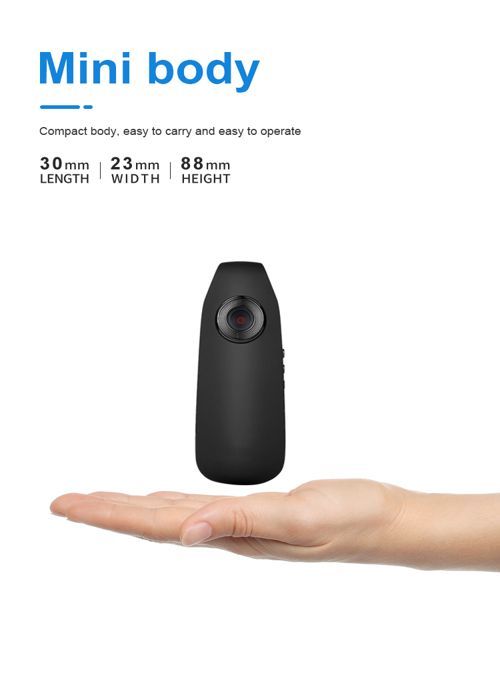 Mini cámara corporal 1080P Full HD, cámara espía oculta, portátil, con clip de bolsillo, grabadora de vídeo de mano.
