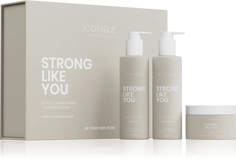 ICONIQUE Professional STRONG LIKE YOU сет за поправку и јачање оштећене косе