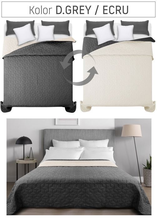 Couvre-Lit Tutumi Diamante Jeté De Lit Gris 200X220X2Cm