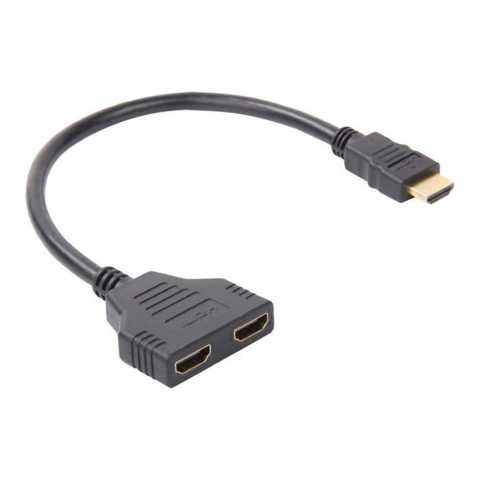 INECK® HDMI 1 Male to Dual HDMI 2 Female Y Splitter Cable Adapter for LCD LED HD TV
