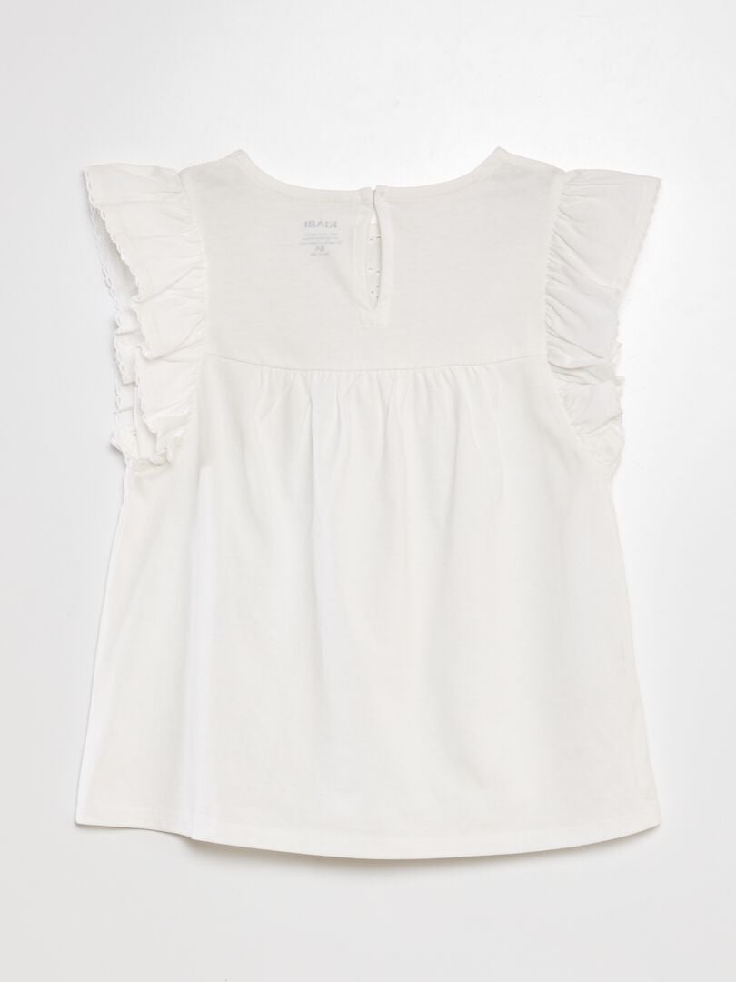Camiseta com bordado - BRANCA