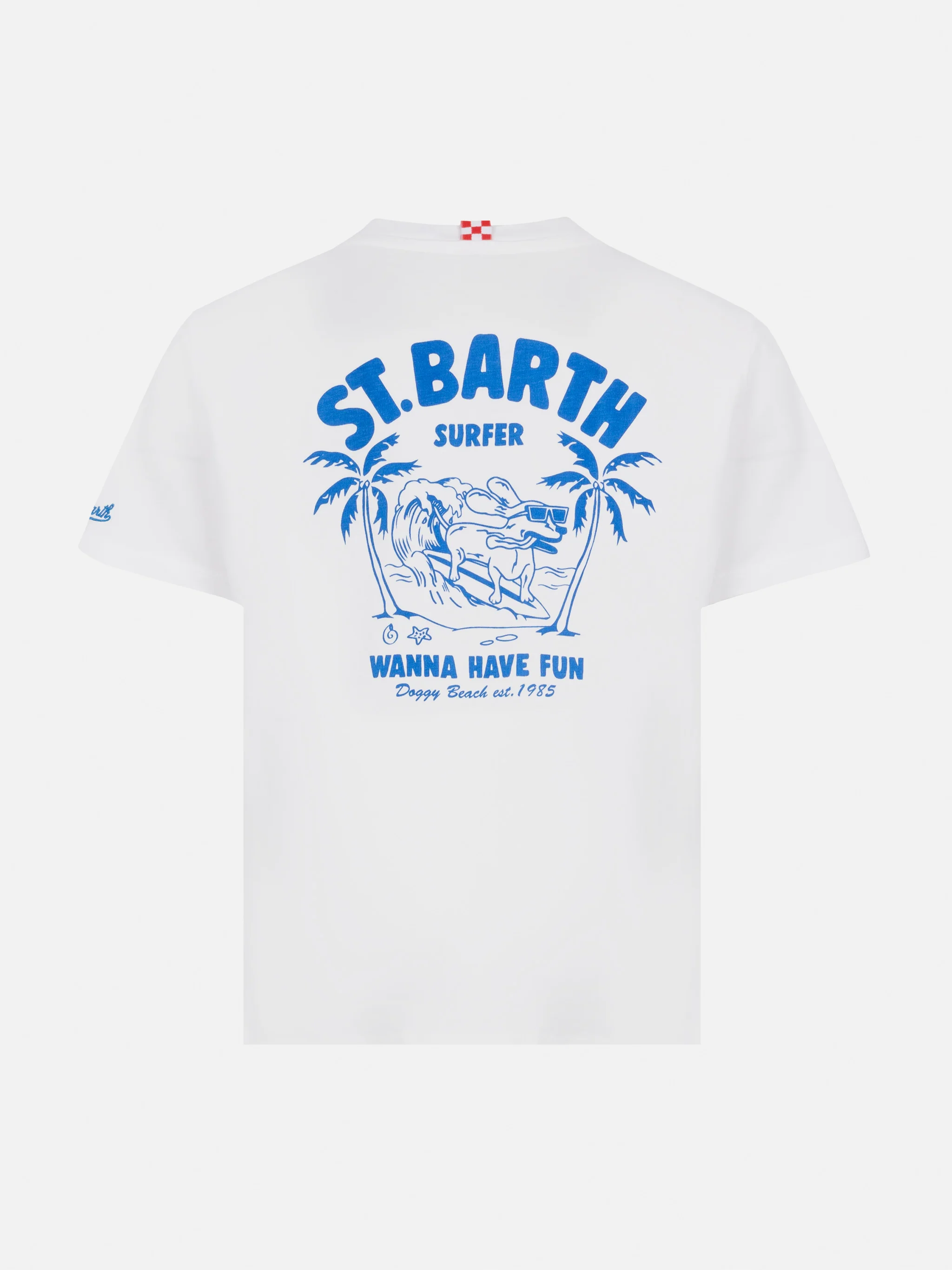 Katoenen T-shirt met St. Barth surferprint