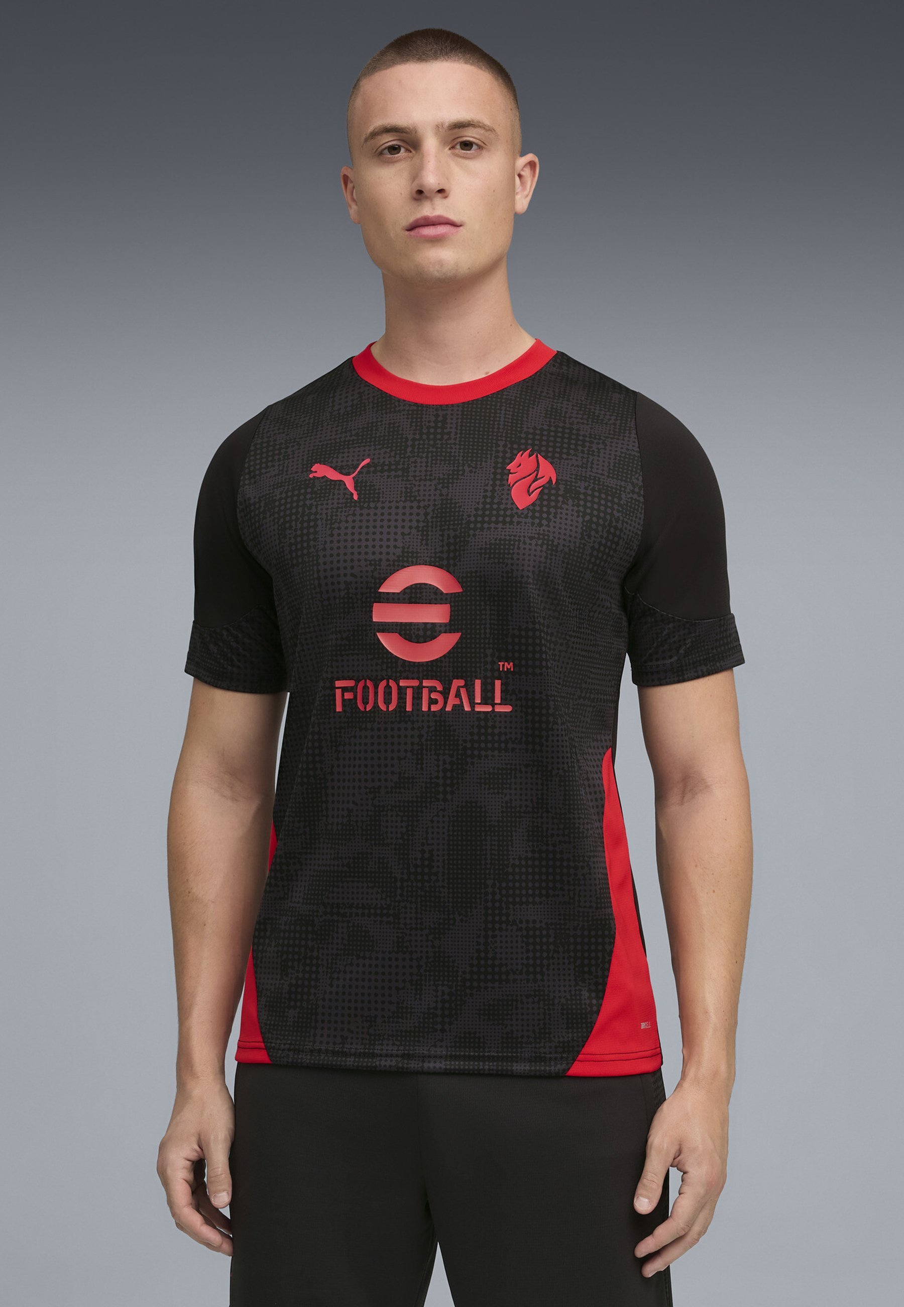 Maglia da calcio Puma ACM TRAINING - nera per sempre rossa