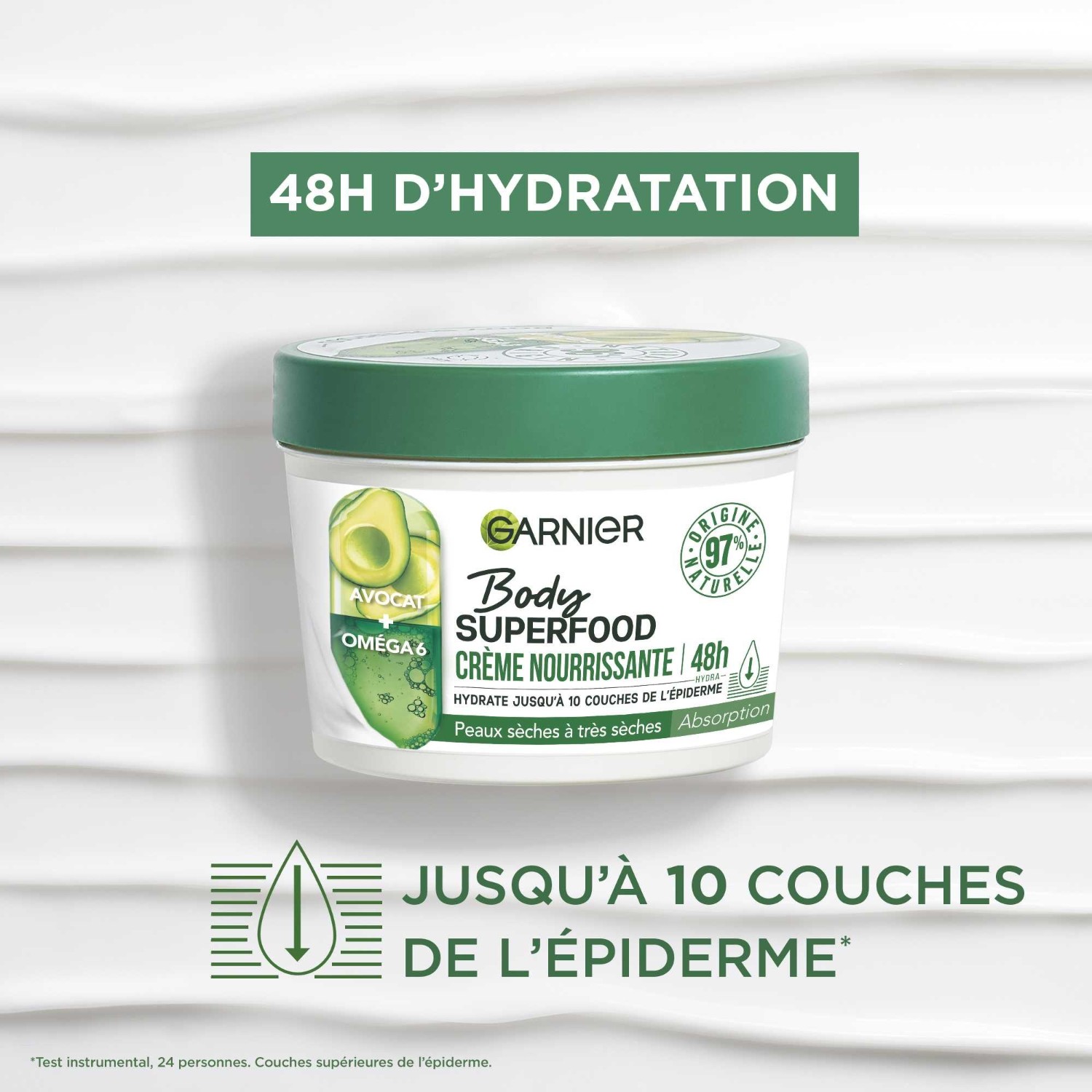 Garnier Crème corps nourrissante Avocat Oméga 6