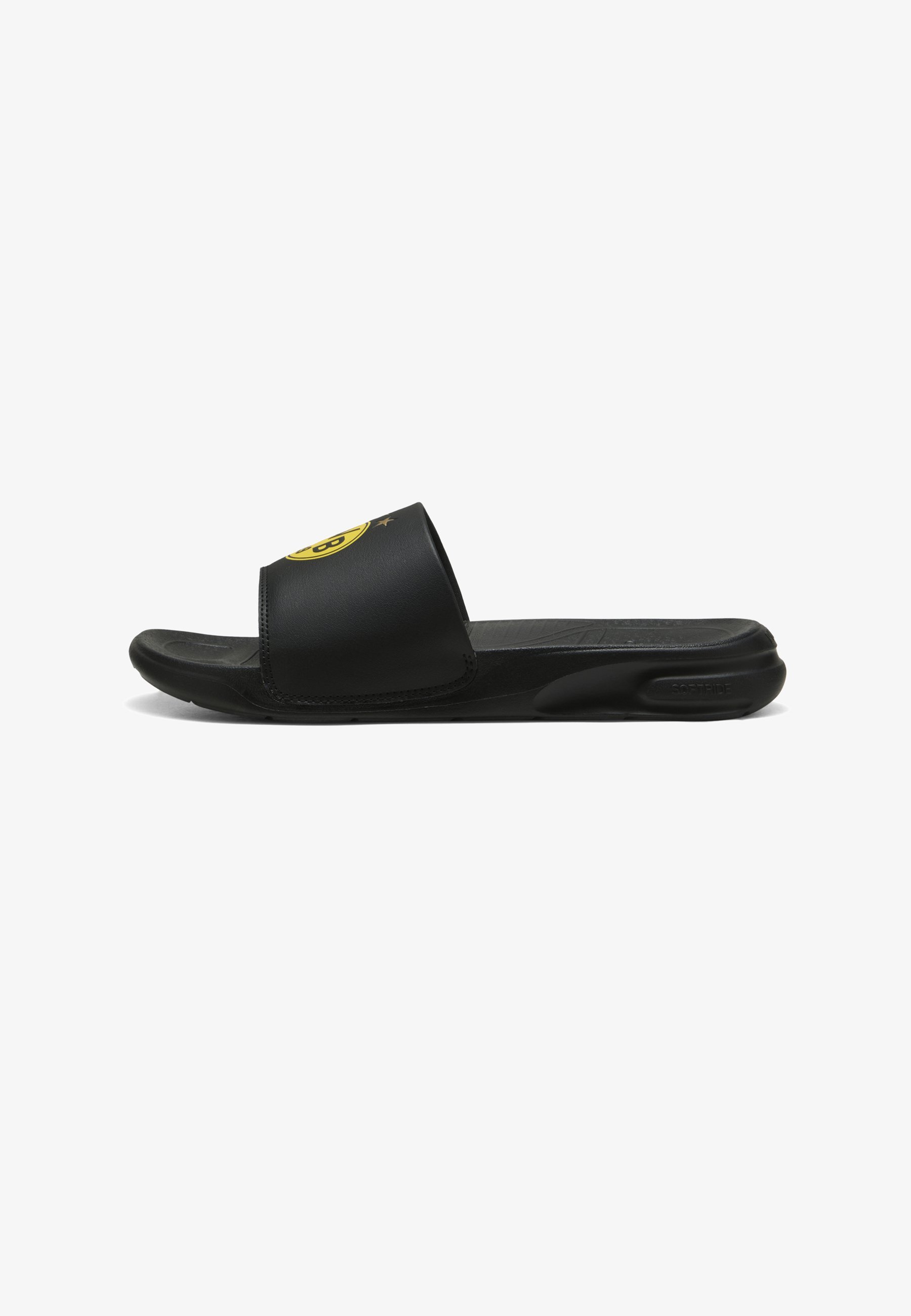 Puma TEAMCAT BVB SLIDES - Mules - zwart sneller geel overwinning goud