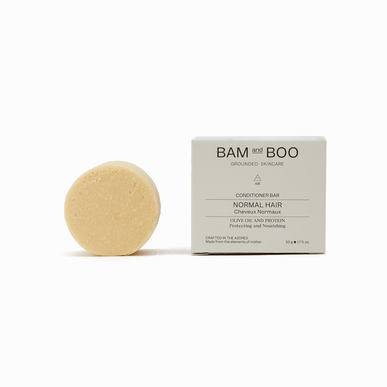 Acondicionador sólido en barra Bam&Boo Protect & Nourish para cabello normal, 50 g