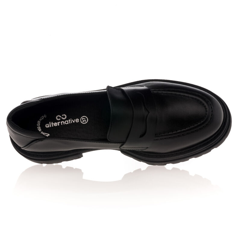 Svarte loafers/båtsko til dame