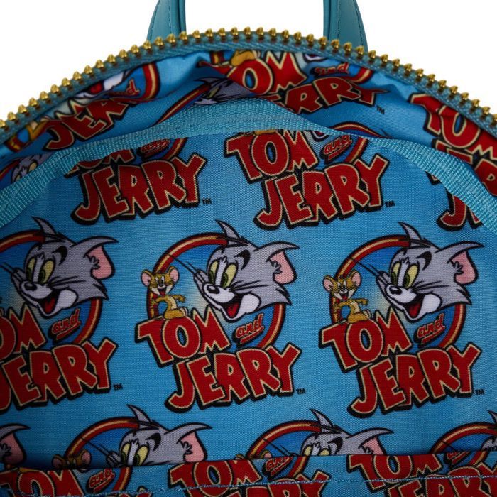 Zaino per bambini - LOUNGEFLY - Tom & Jerry - Blu - Pelle sintetica - Jerry staccabile