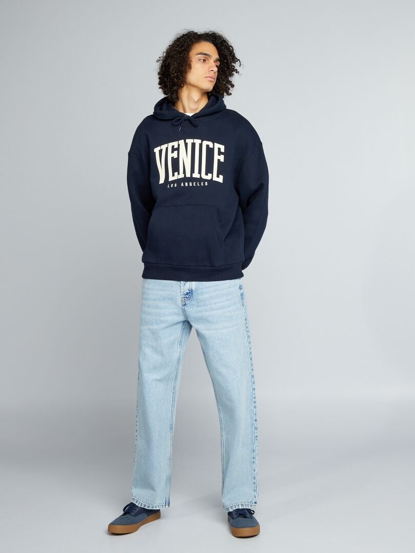Sudadera con capucha estampada - AZUL