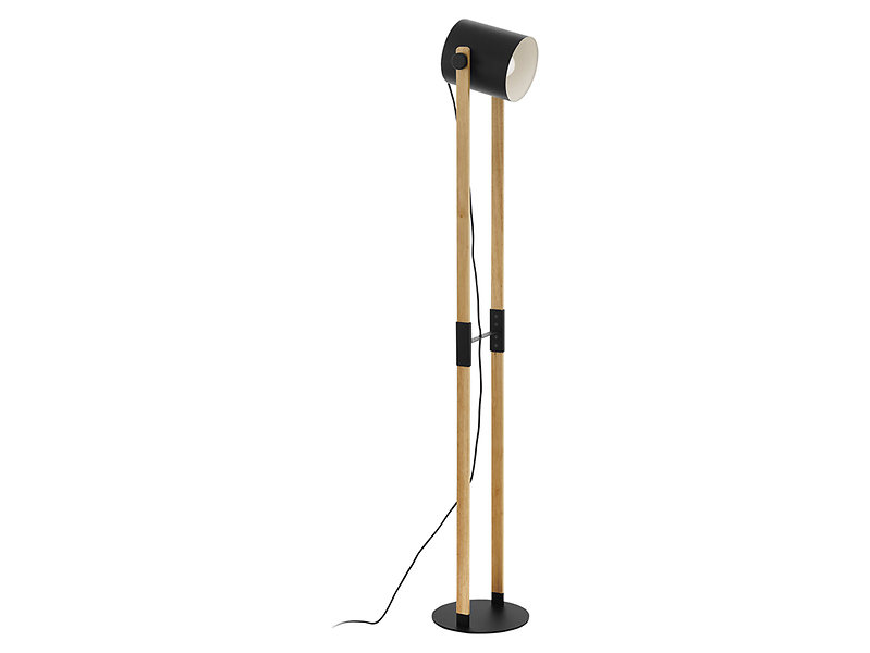 Lampa podłogowa Hornwood drewniana brązowa