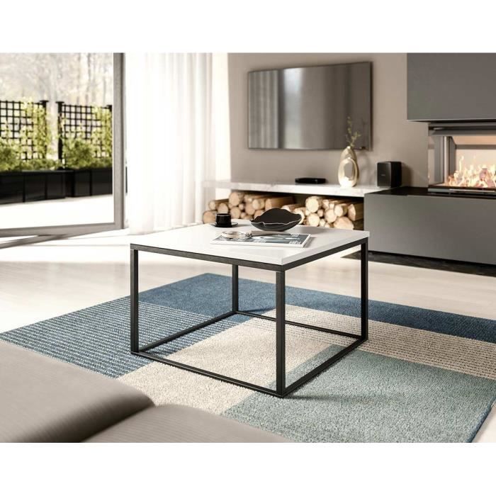 Tavolino romano - 60 cm - Nero/Bianco
