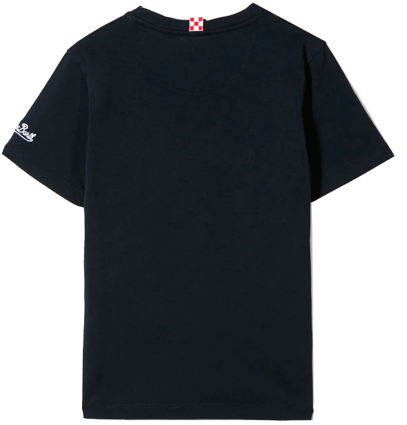 Kinder-T-shirt met opdruk van een astronaut op de borstzak.
