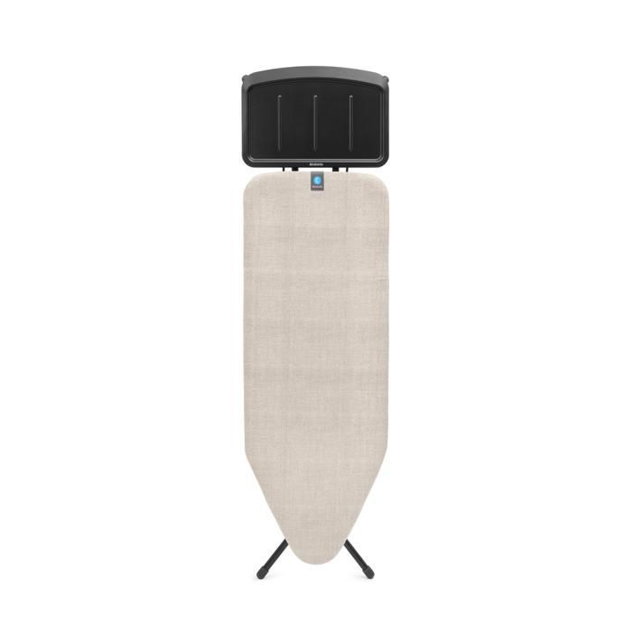 Brabantia Table à Repasser C, 124x45 cm, repose-fer générateur solide - Denim Grey