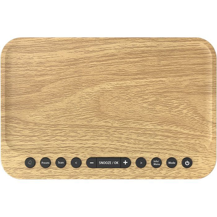 Radio-réveil - KENWOOD - CR-ST40DAB - Bois clair - Bluetooth - DAB+ FM