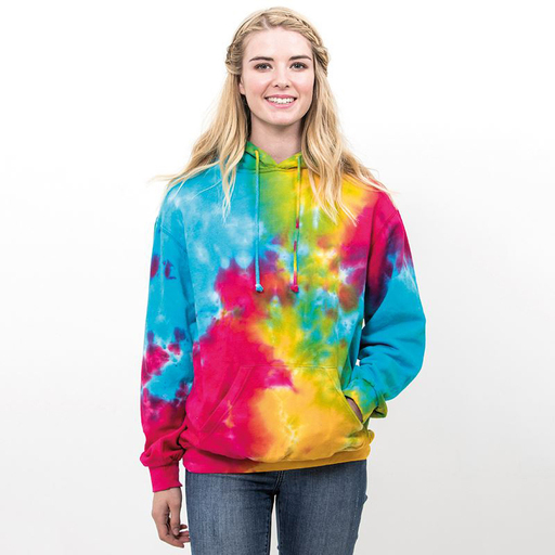 Sudadera Con Capucha Teñida Modelo Rainbow Tie Dye Colortone