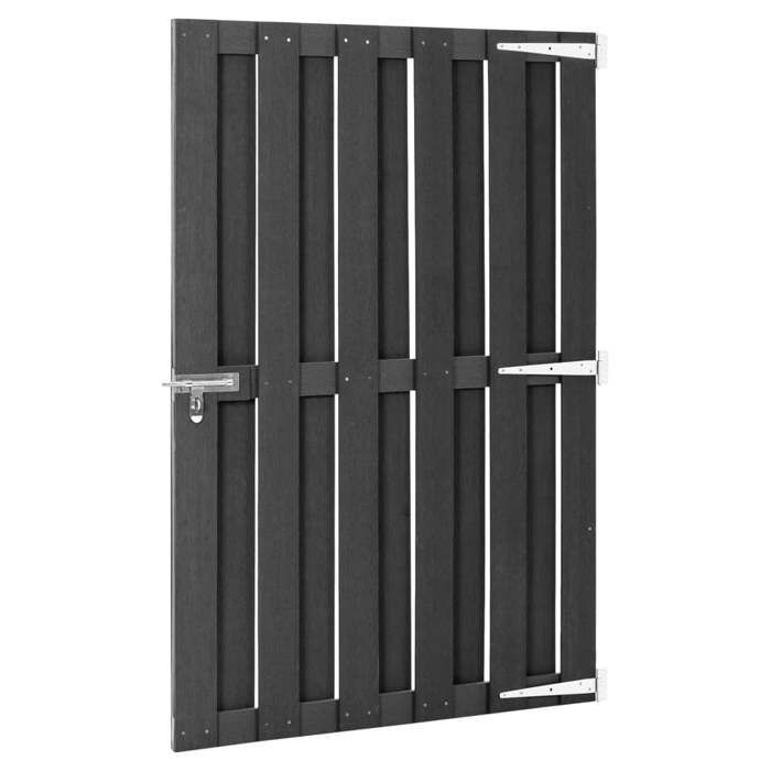 Puerta de jardín de WPC - vidaXL - 100x150 cm - Gris - Resistente a la intemperie - Resistente a la putrefacción