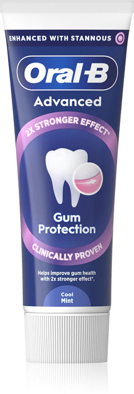 Oral-B Advanced Gum Protection Zahnpasta für gesunde Zähne und gesundes Zahnfleisch.