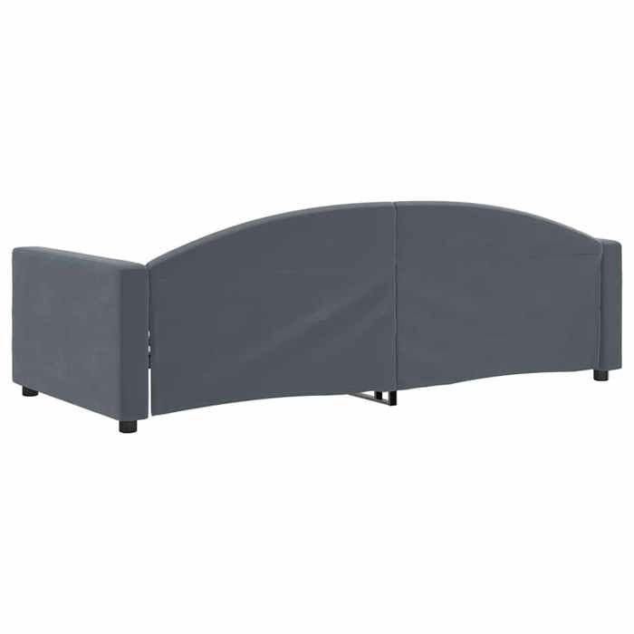 vidaXL Lit de repos gris foncé 90x190 cm velours 354150
