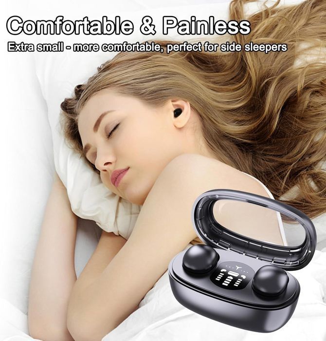 Ecouteurs Bluetooth sans Fil 5.4 avec HiFi Stéréo Réduction du bruit 45 Heures d'autonomie LED Pour iOS Android Sport Noir