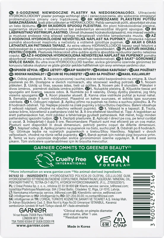 „Garnier Pure Active“ spuogų pleistrai probleminei odai nuo aknės