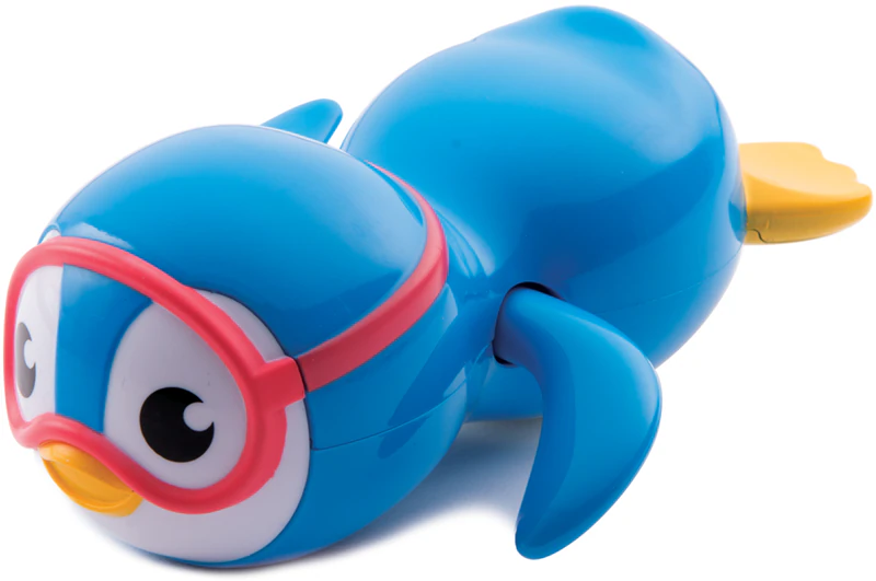 Brinquedo aquático de pinguim nadador de corda Munchkin